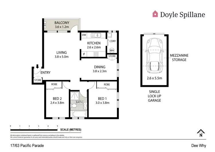 Floorplan of Homely apartment listing, 17/63 Pacific Parade, Dee Why NSW 2099