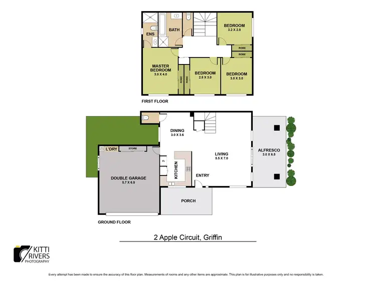Floorplan of Homely semi-detached listing, 2 Apple Circuit, Griffin QLD 4503
