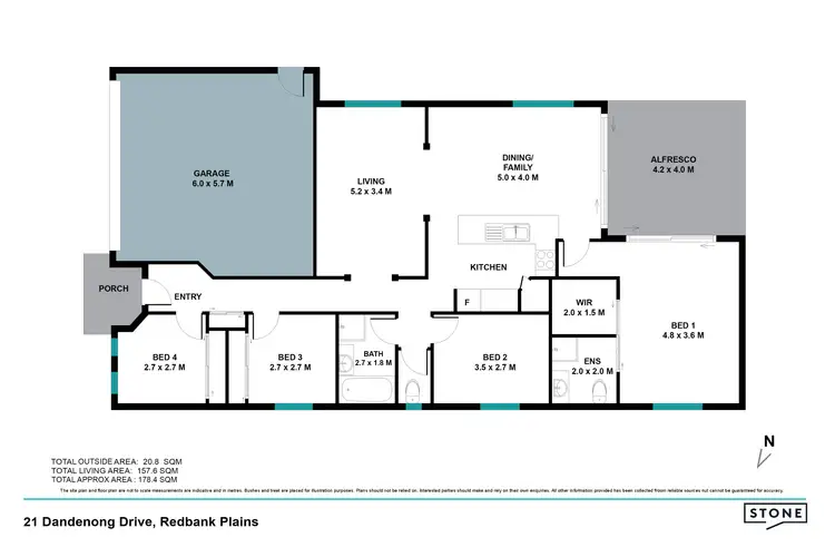 Floorplan of Homely house listing, 21 Dandenong Avenue, Redbank Plains QLD 4301