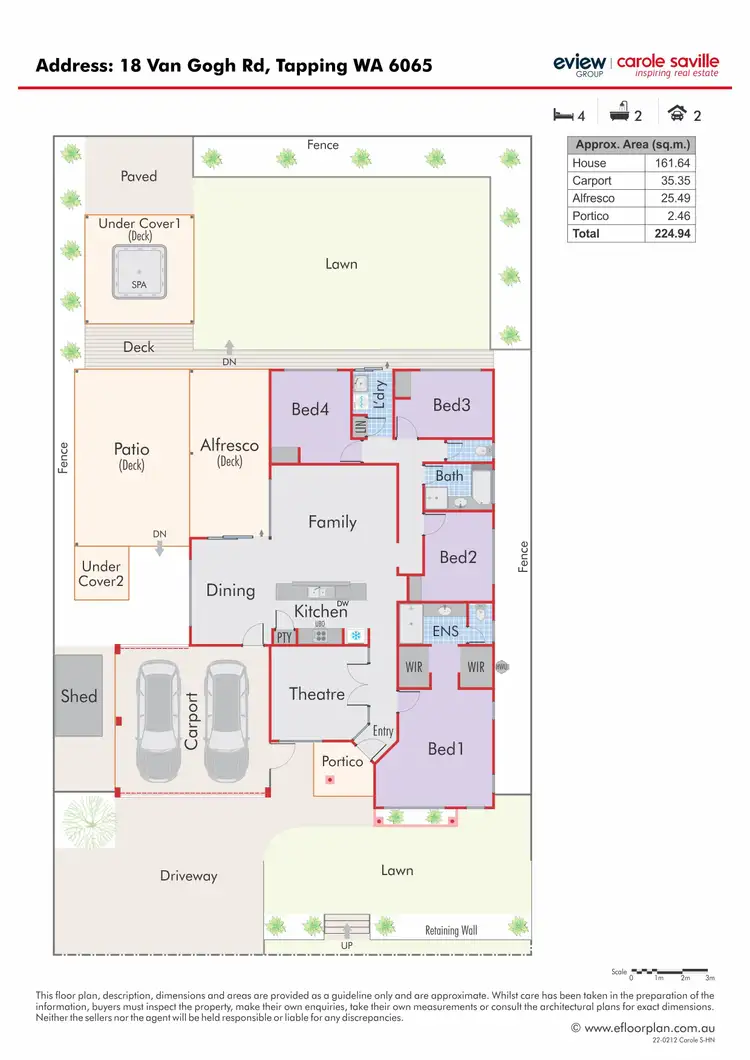 Floorplan of Homely house listing, 18 Van Gogh Road, Tapping WA 6065