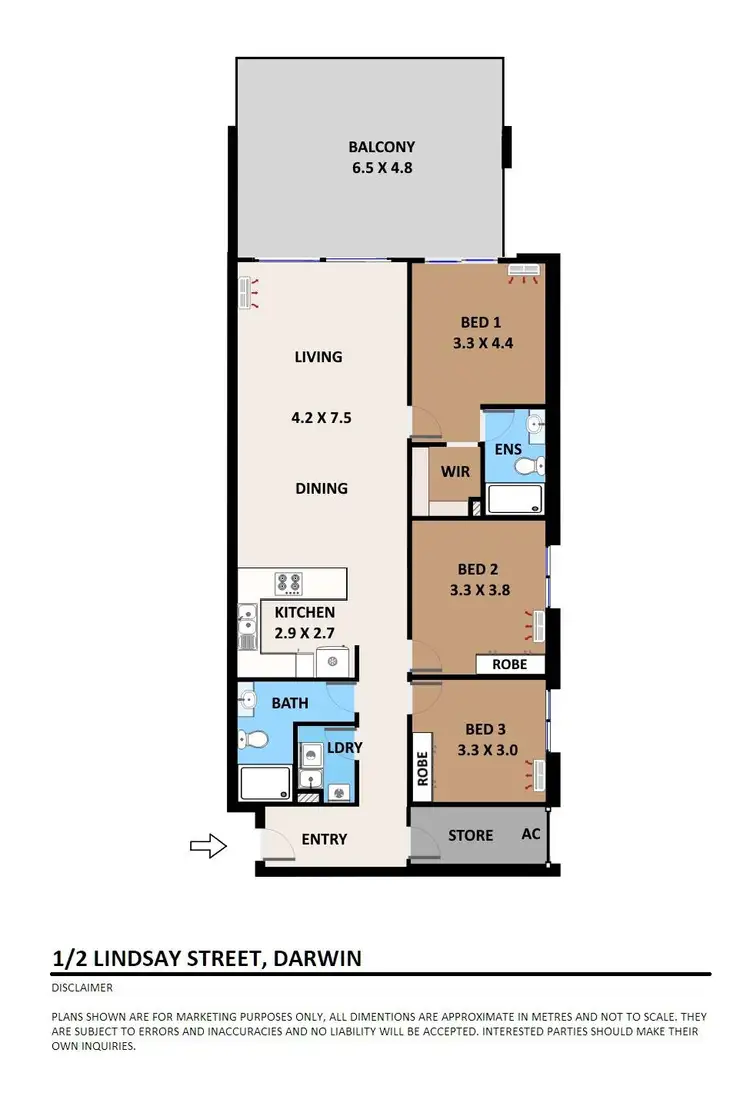 Floorplan of Homely apartment listing, 1/2 Lindsay Street, Darwin City NT 800
