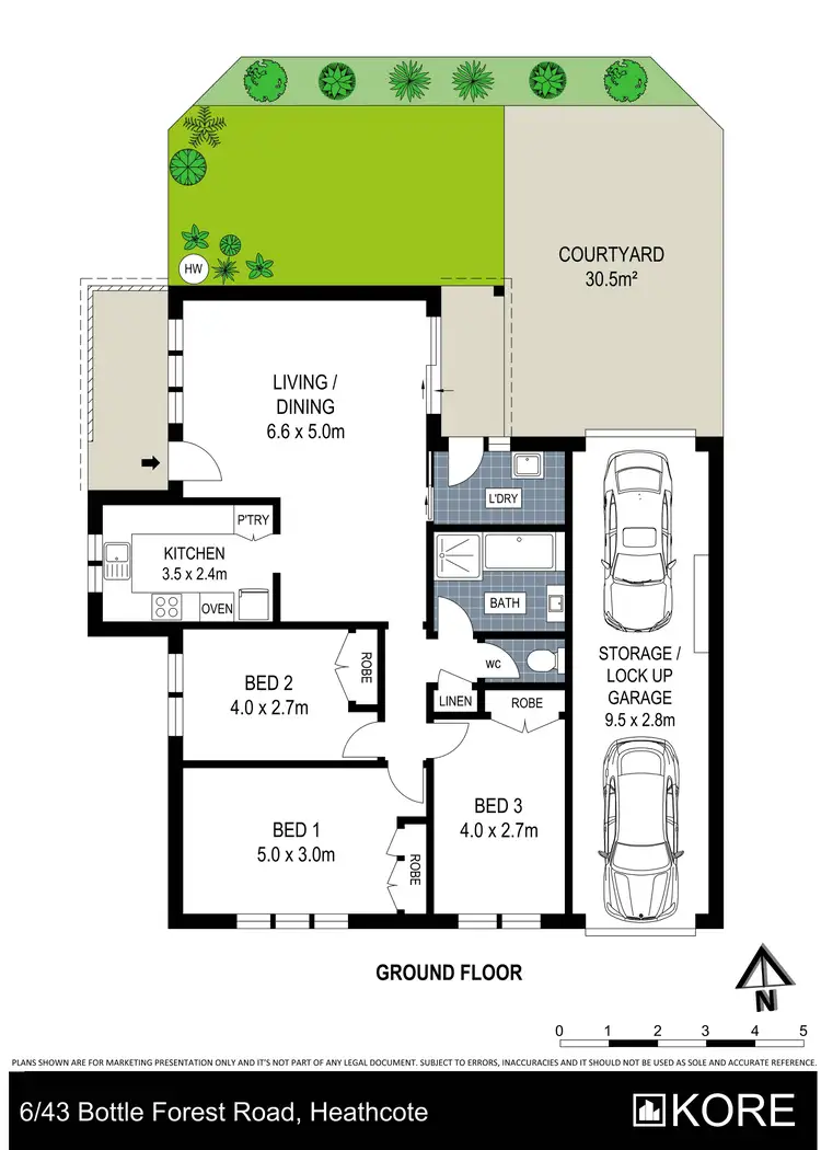 Floorplan of Homely villa listing, 6/43 Bottle Forest Road, Heathcote NSW 2233