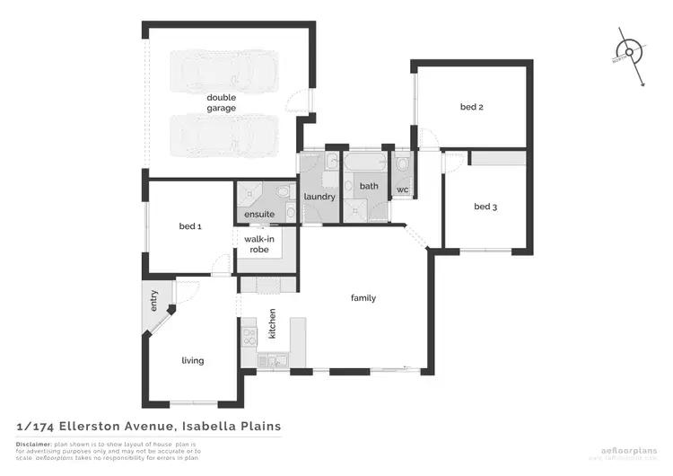 Floorplan of Homely block of units listing, 1/174 Ellerston Avenue, Isabella Plains ACT 2905
