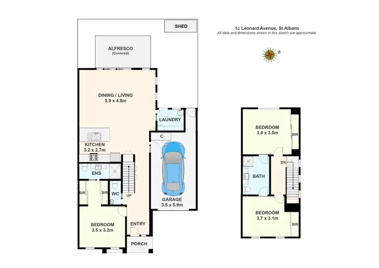 Floorplan of Homely house listing, 1c Leonard Avenue, St Albans VIC 3021