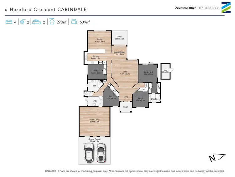 Floorplan of Homely house listing, 6 Hereford Crescent, Carindale QLD 4152
