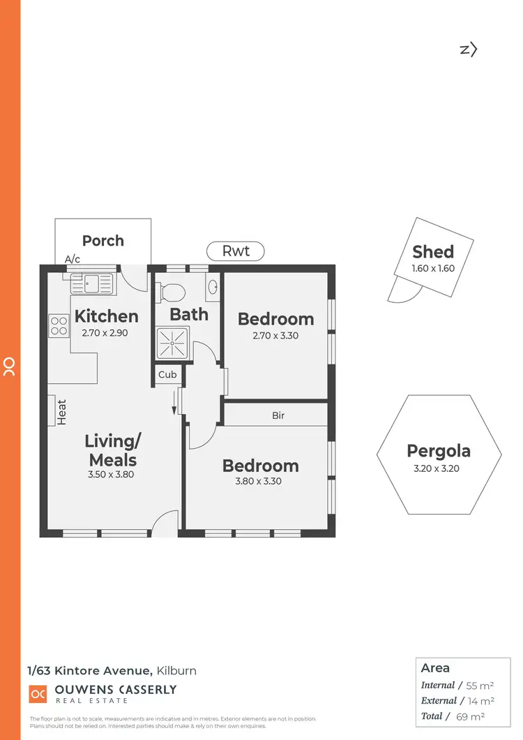 Floorplan of Homely unit listing, 1/63 Kintore Avenue, Kilburn SA 5084