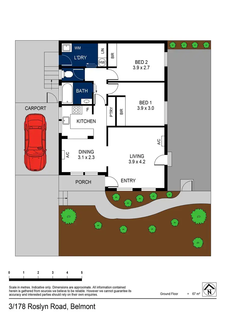 Floorplan of Homely unit listing, 3/178 Roslyn Road, Belmont VIC 3216