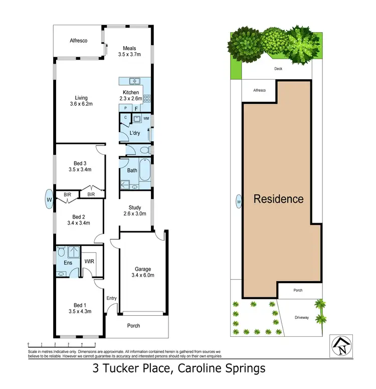 Floorplan of Homely house listing, 3 Tucker Place, Caroline Springs VIC 3023