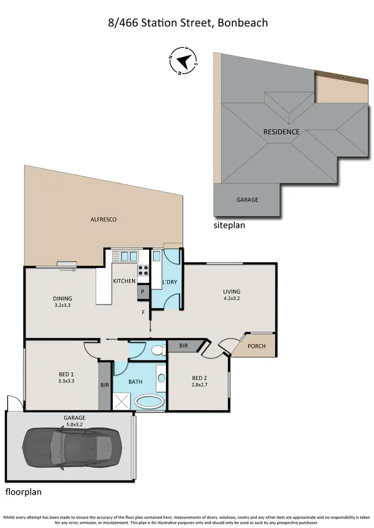 Floorplan of Homely unit listing, 8/466 Station Street, Bonbeach VIC 3196