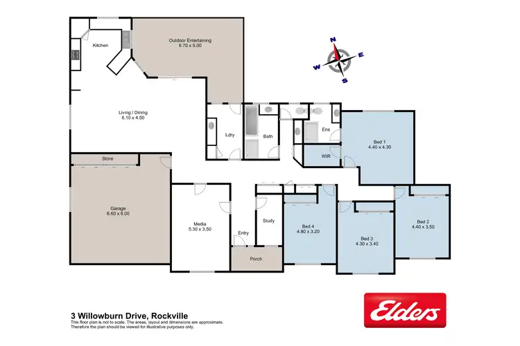 Floorplan of Homely house listing, 3 Willowburn Drive, Rockville QLD 4350