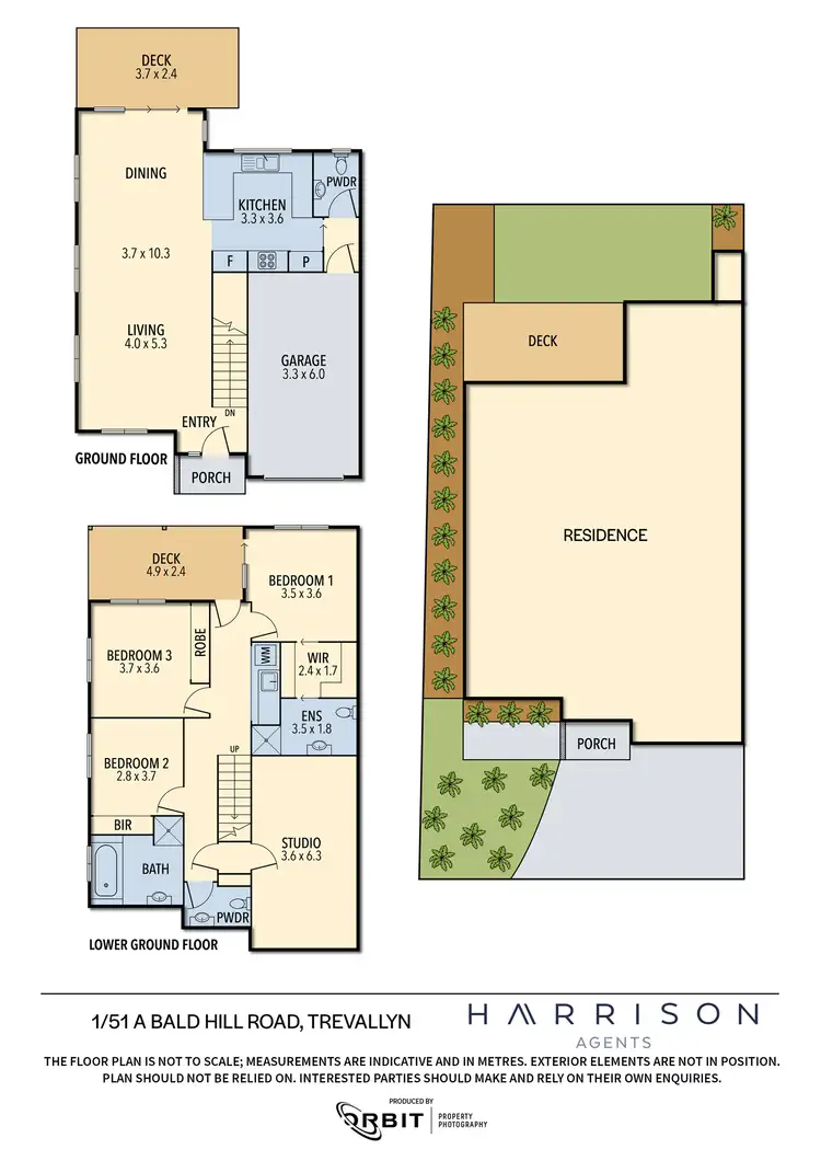 Floorplan of Homely townhouse listing, 1/51a Bald Hill Road, Trevallyn TAS 7250