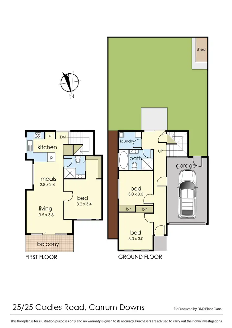Floorplan of Homely townhouse listing, 25/25 Cadles Road, Carrum Downs VIC 3201