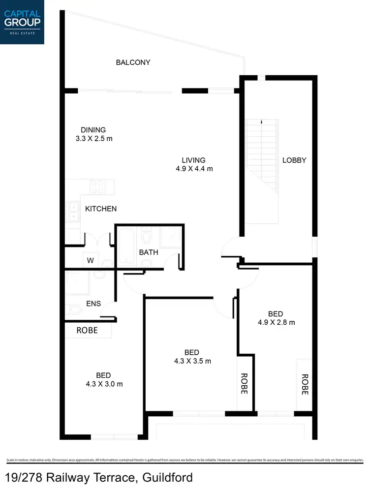 Floorplan of Homely apartment listing, 19/278 Railway Terrace, Guildford NSW 2161