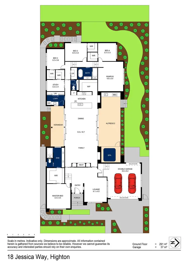 Floorplan of Homely house listing, 18 Jessica Way, Highton VIC 3216