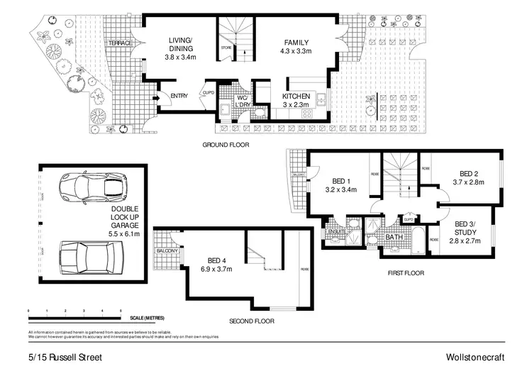Floorplan of Homely townhouse listing, 5/15 Russell Street, Wollstonecraft NSW 2065