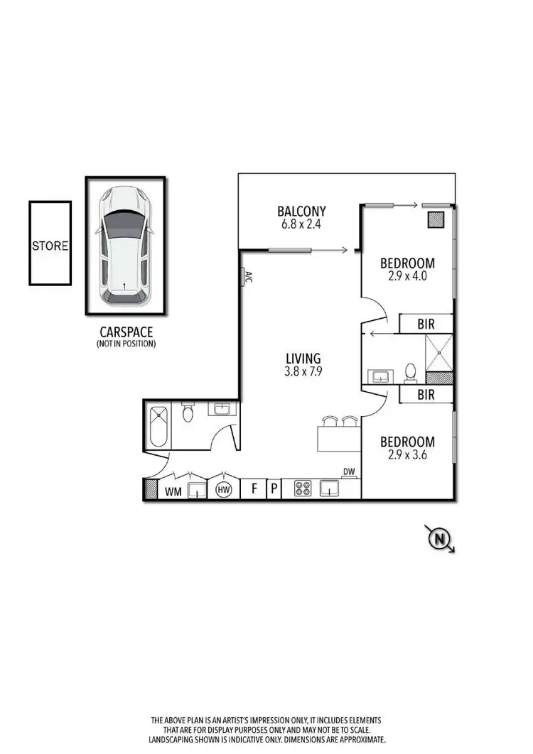 Floorplan of Homely apartment listing, 909/8 Breavington Way, Northcote VIC 3070