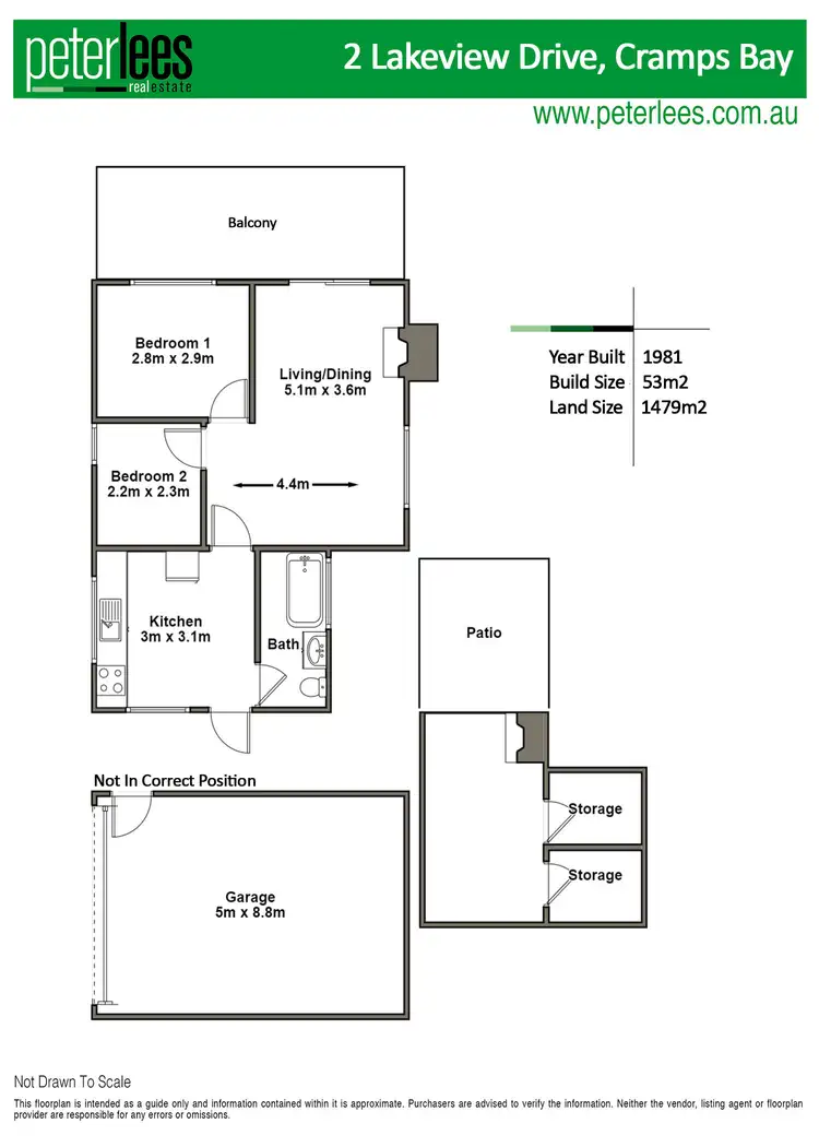 Floorplan of Homely house listing, 2 Lakeview Drive, Cramps Bay TAS 7030
