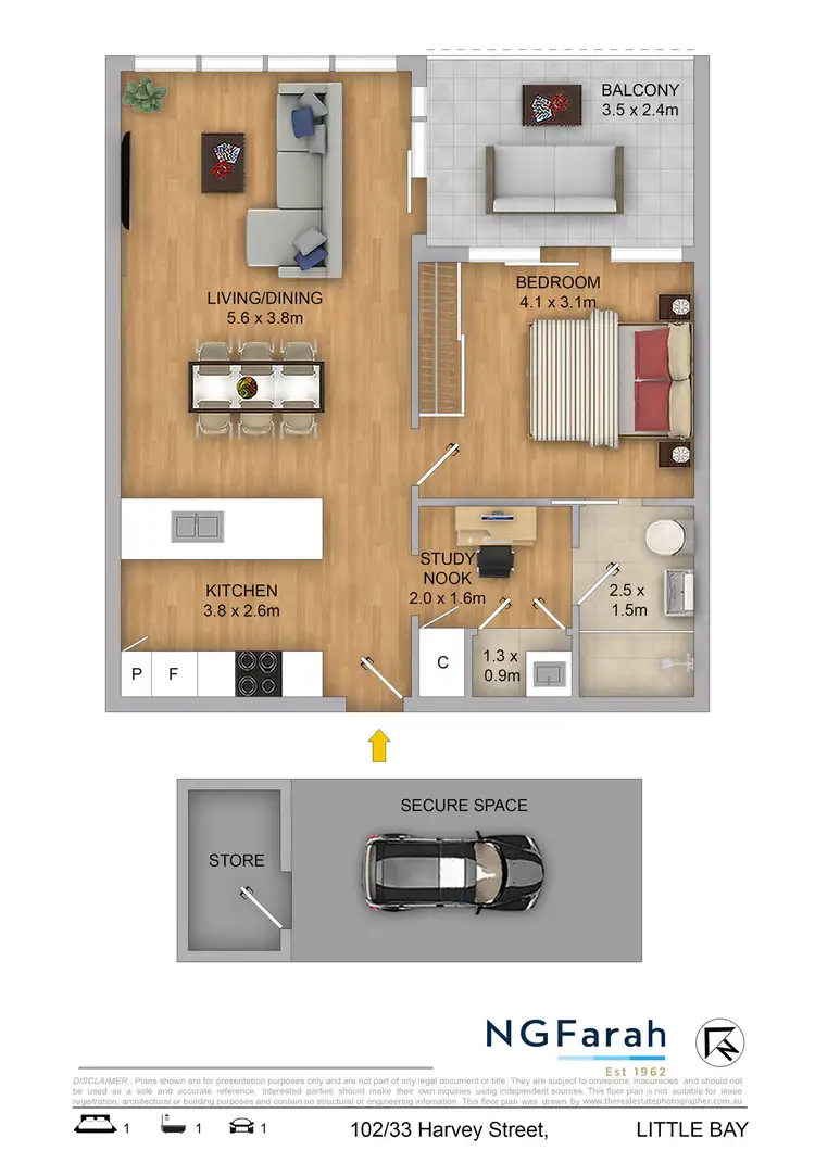 Floorplan of Homely apartment listing, 102/33 Harvey Street, Little Bay NSW 2036