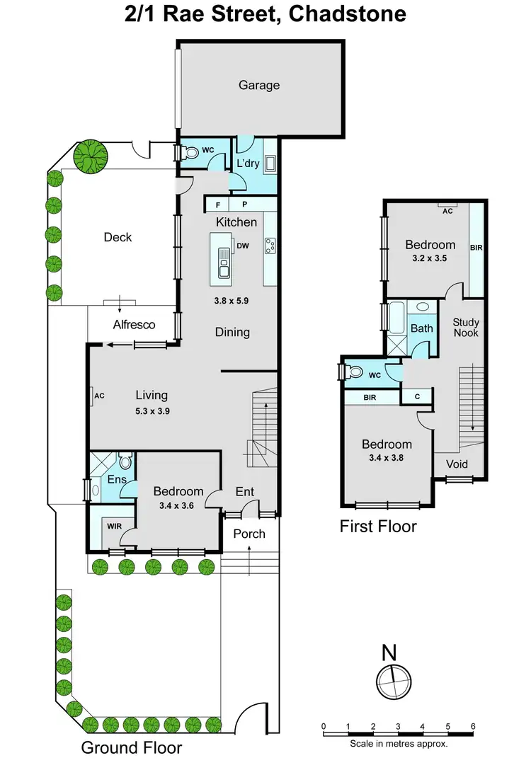 Floorplan of Homely townhouse listing, 2/1 Rae Street, Chadstone VIC 3148