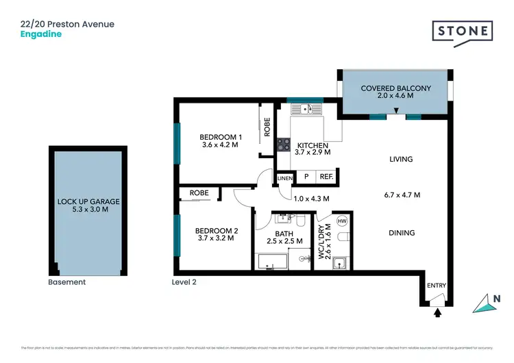 Floorplan of Homely apartment listing, 22/20-24 Preston Avenue, Engadine NSW 2233