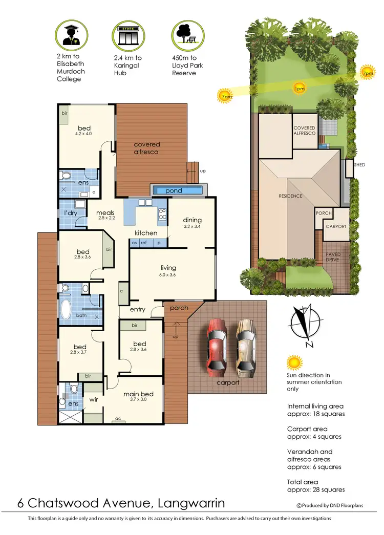 Floorplan of Homely house listing, 6 Chatswood Avenue, Langwarrin VIC 3910