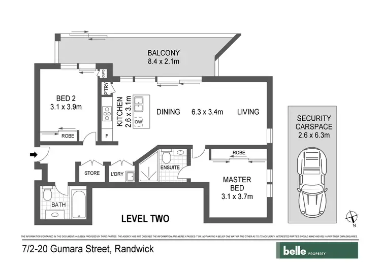 Floorplan of Homely apartment listing, 7/2-20 Gumara Street, Randwick NSW 2031