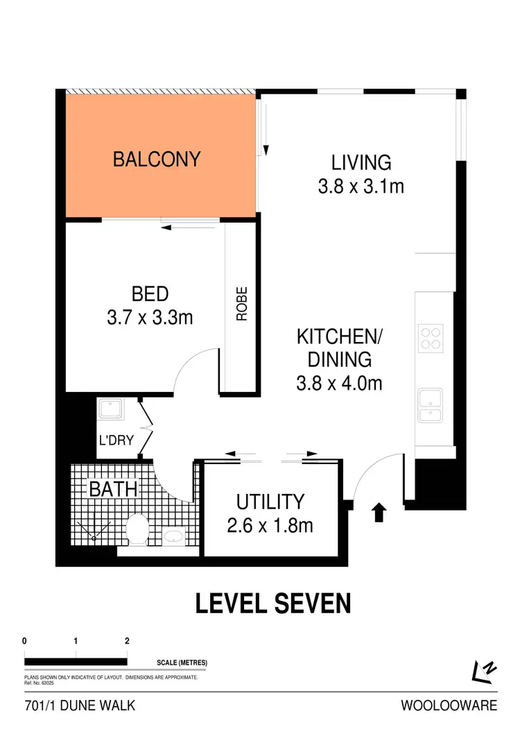 Floorplan of Homely apartment listing, 701/1 Dune Walk, Woolooware NSW 2230