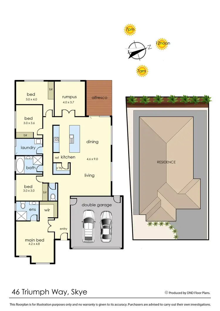 Floorplan of Homely house listing, 46 Triumph Way, Skye VIC 3977
