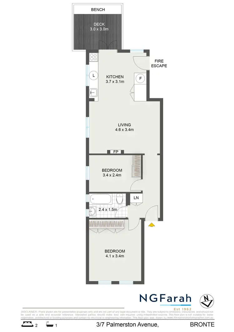 Floorplan of Homely apartment listing, 3/7 Palmerston Avenue, Bronte NSW 2024