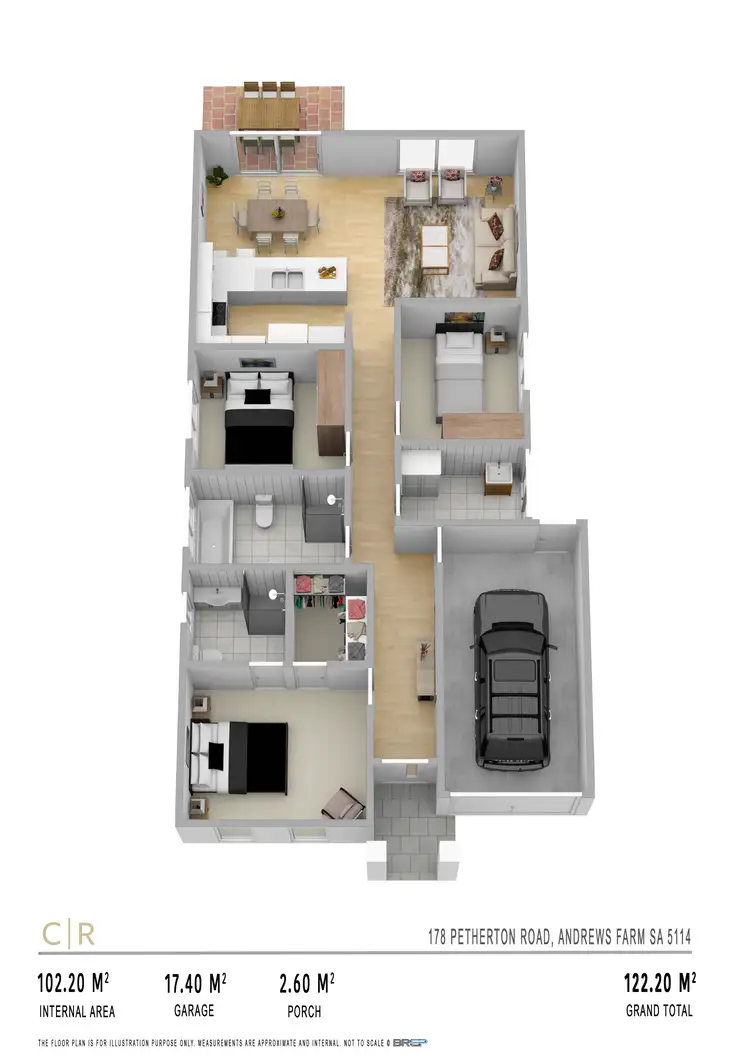 Floorplan of Homely house listing, 178 Petherton Road, Andrews Farm SA 5114
