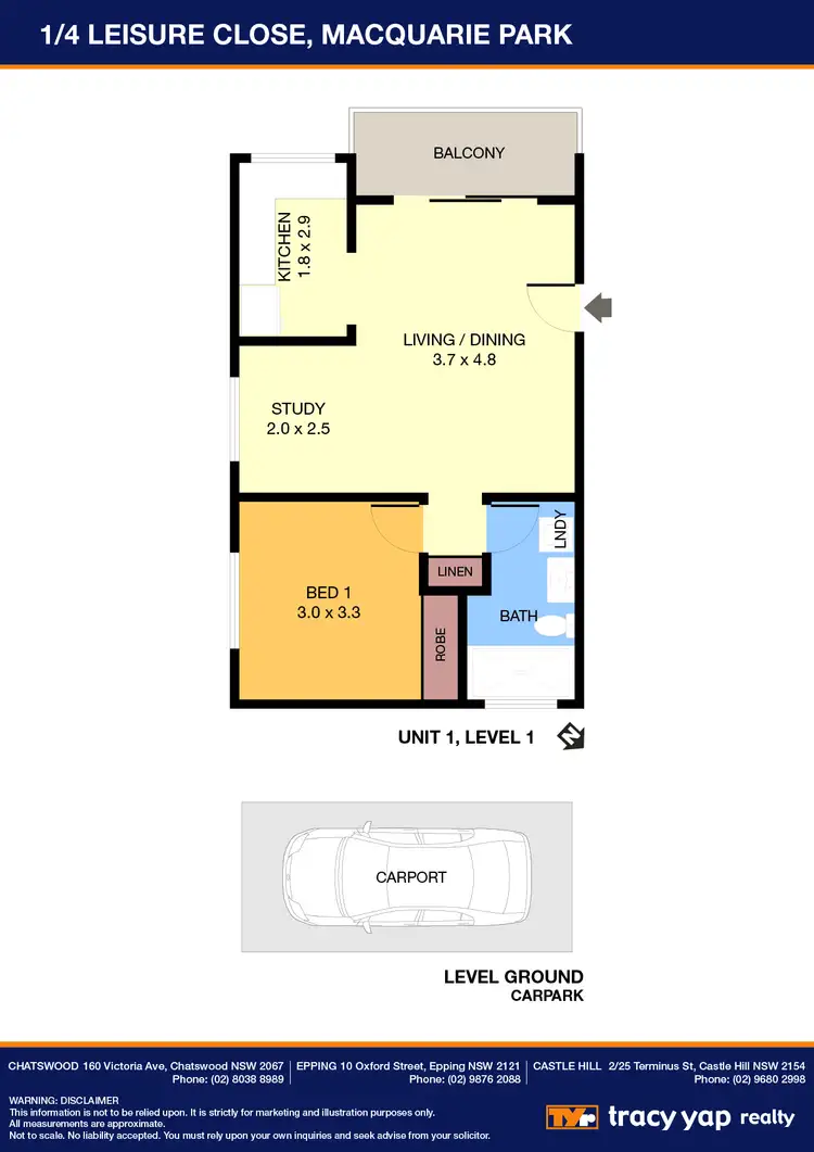 Floorplan of Homely unit listing, 1/4 Leisure Close, Macquarie Park NSW 2113