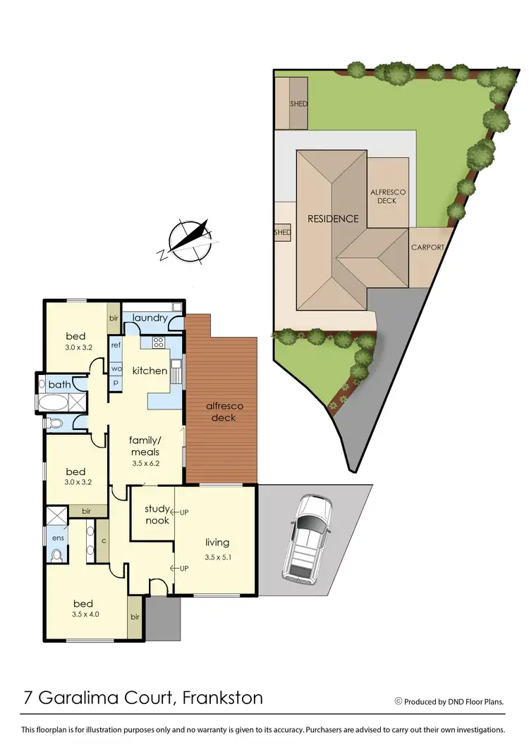 Floorplan of Homely house listing, 7 Garalima Court, Frankston VIC 3199