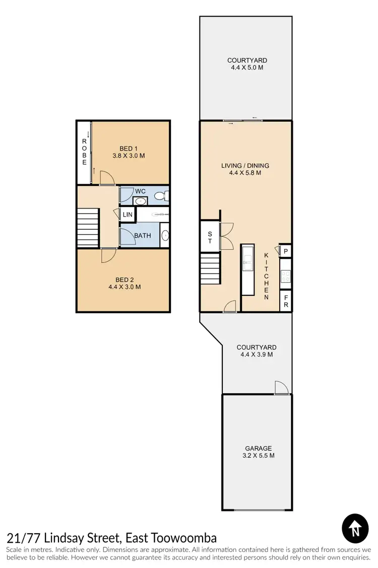 Floorplan of Homely townhouse listing, 21/77 Lindsay Street, East Toowoomba QLD 4350