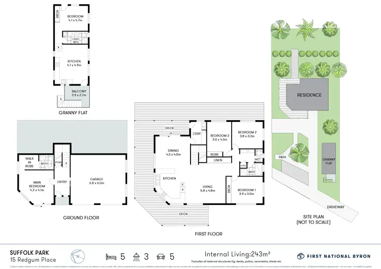 Floorplan of Homely house listing, 15 Redgum Place, Suffolk Park NSW 2481