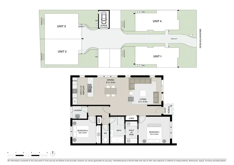 Floorplan of Homely unit listing, 2/90 Breakwater Road, Breakwater VIC 3219
