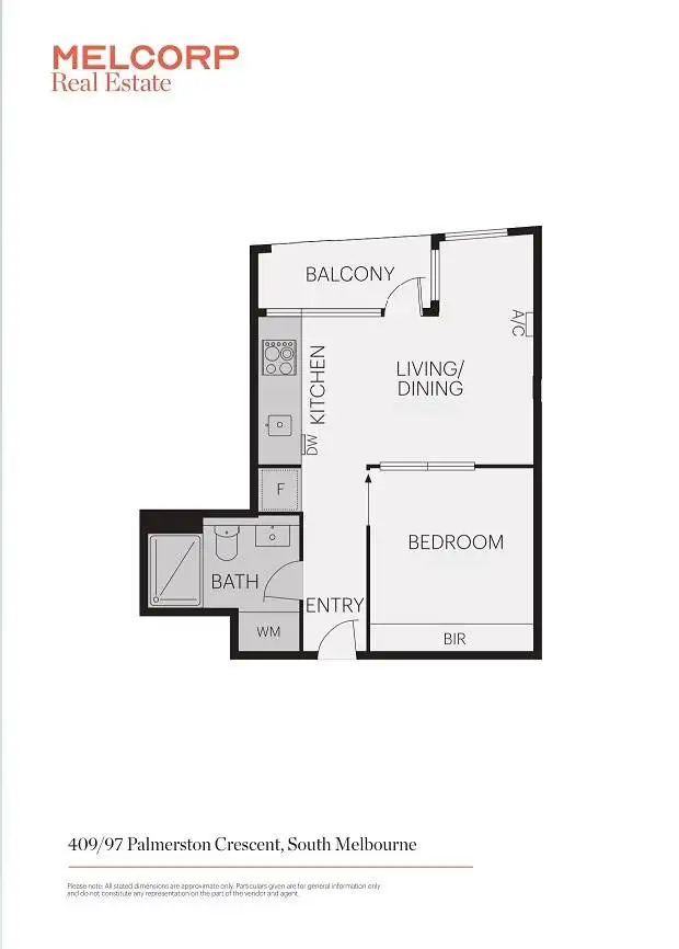 Floorplan of Homely apartment listing, 409/97 Palmerston Crescent, South Melbourne VIC 3205