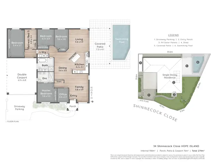 Floorplan of Homely house listing, 34 Shinnecock Close, Hope Island QLD 4212