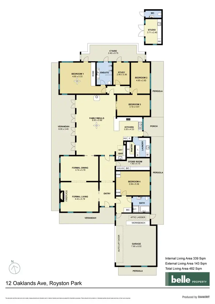 Floorplan of Homely house listing, 12 Oaklands Avenue, Royston Park SA 5070