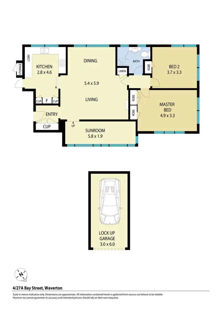 Floorplan of Homely apartment listing, 4/27A Bay Road, Waverton NSW 2060