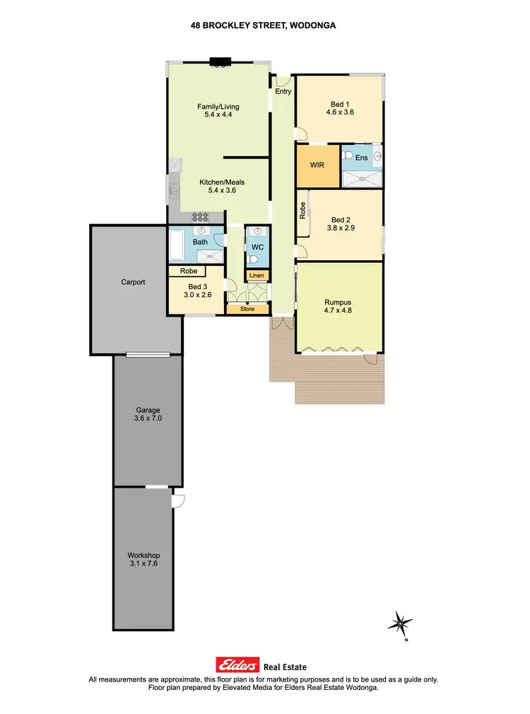 Floorplan of Homely house listing, 48 Brockley Street, Wodonga VIC 3690