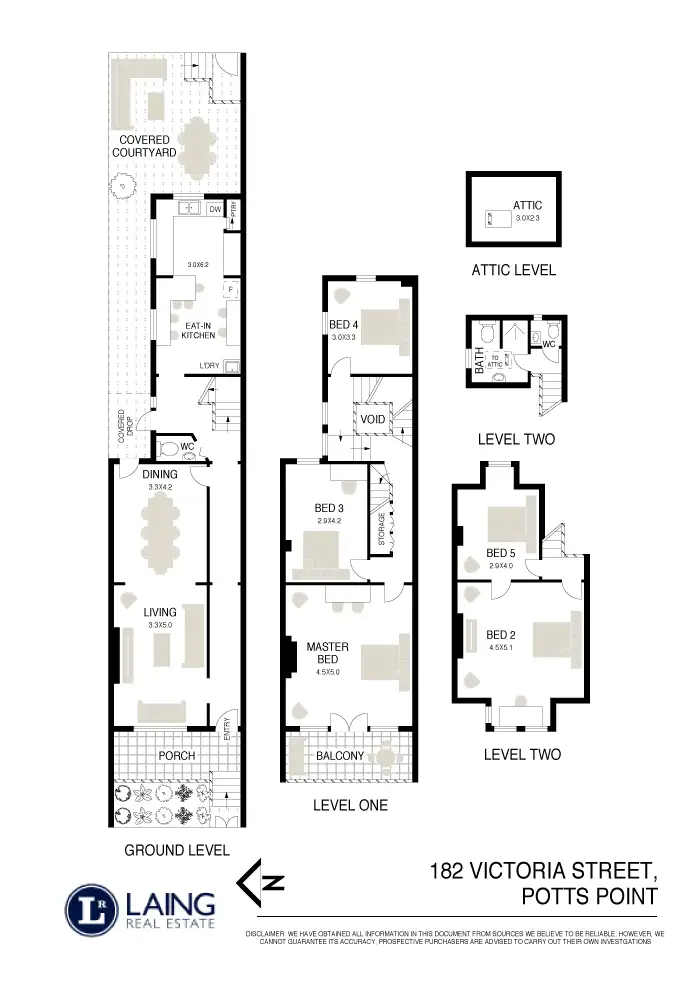 Floorplan of Homely terrace listing, 182 Victoria Street, Potts Point NSW 2011