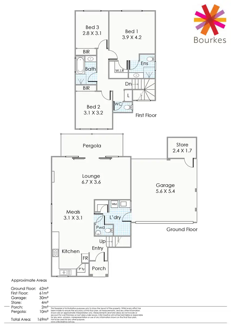 Floorplan of Homely townhouse listing, 172A Carnarvon Street, East Victoria Park WA 6101