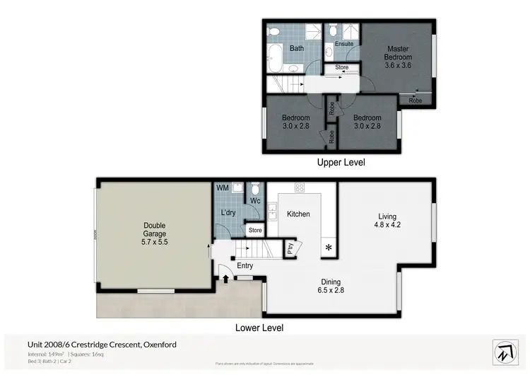 Floorplan of Homely townhouse listing, 2008/6 Crestridge Crescent, Oxenford QLD 4210