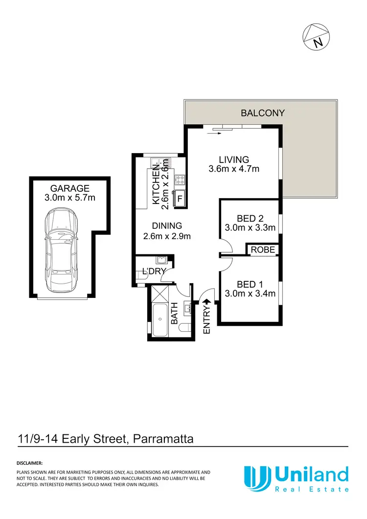 Floorplan of Homely apartment listing, 11/9-13 Early Street, Parramatta NSW 2150