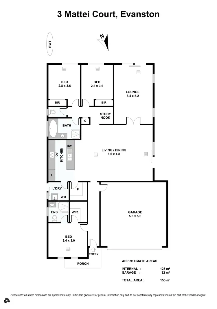 Floorplan of Homely house listing, 3 Mattei Court, Evanston SA 5116
