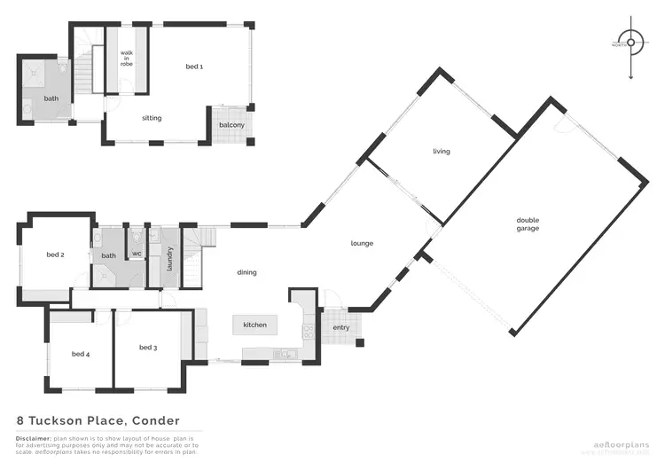 Floorplan of Homely house listing, 8 Tuckson Place, Conder ACT 2906