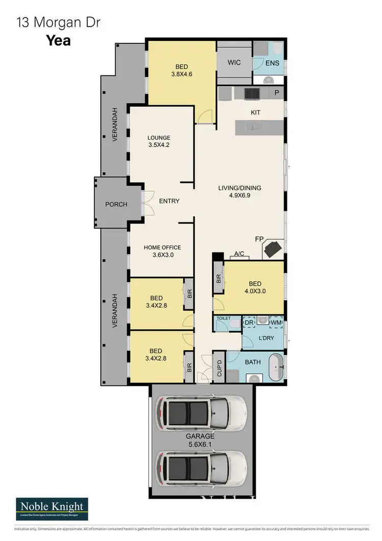 Floorplan of Homely house listing, 13 Morgan Drive, Yea VIC 3717
