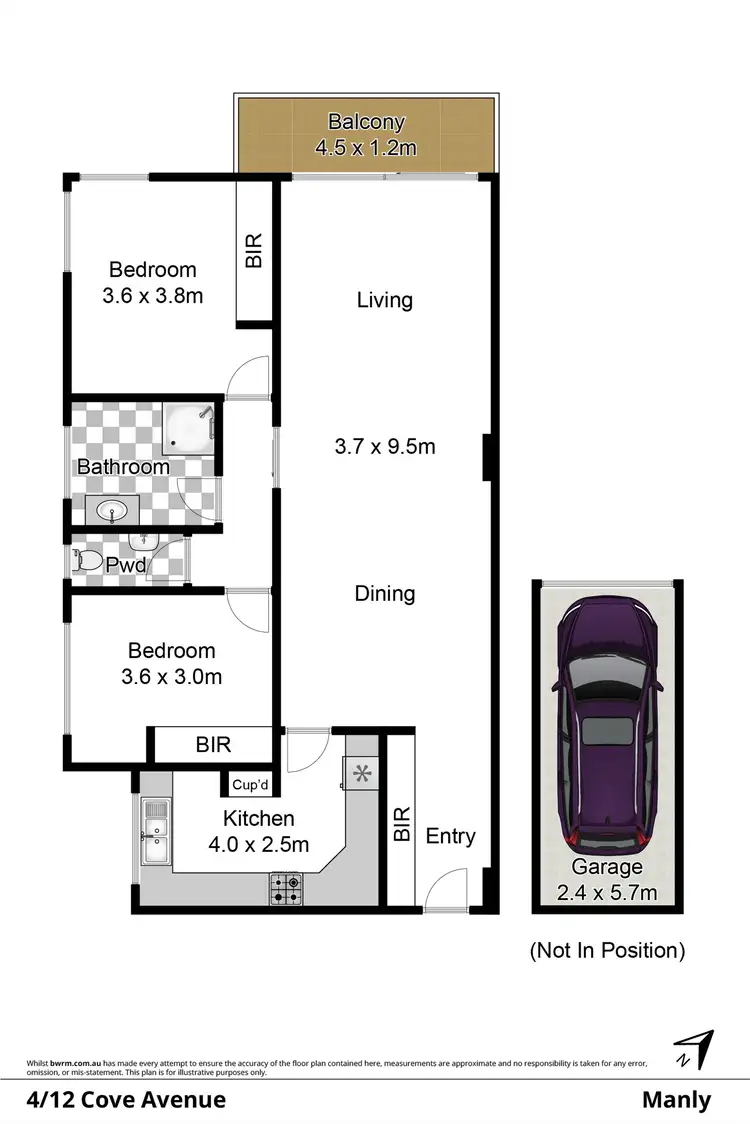 Floorplan of Homely unit listing, 4/12 Cove Avenue, Manly NSW 2095
