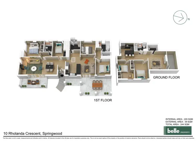 Floorplan of Homely house listing, 10 Rholanda Crescent, Springwood QLD 4127