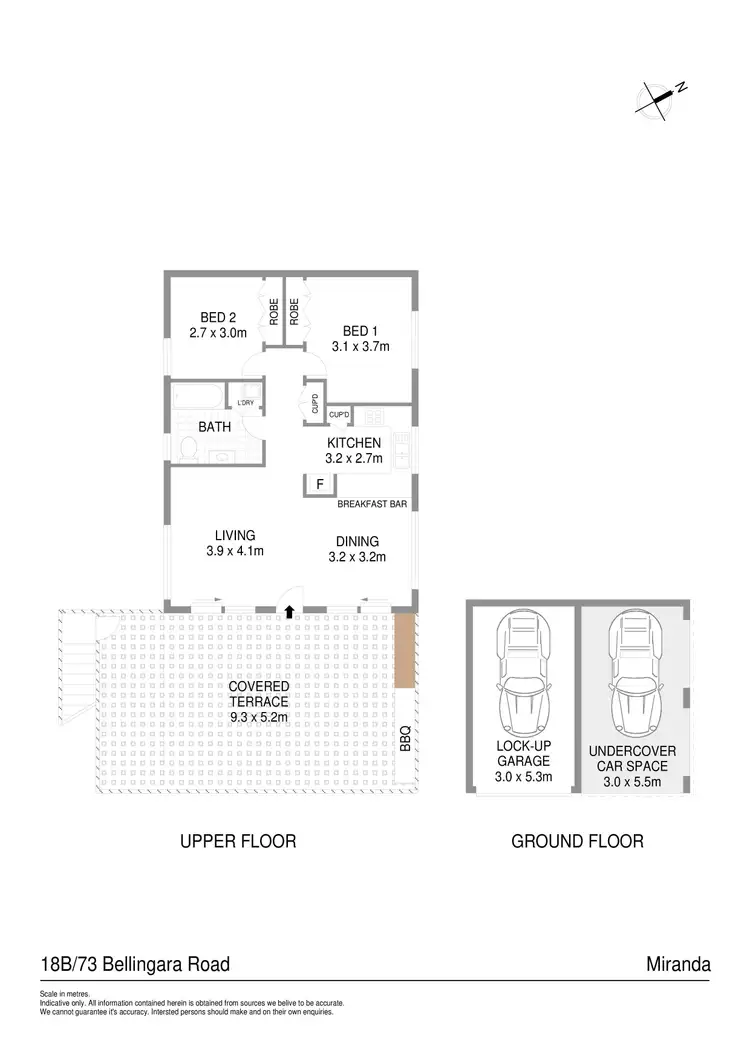 Floorplan of Homely apartment listing, 18B/73 Bellingara Road, Miranda NSW 2228